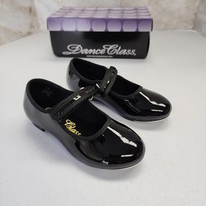 Dance Class Tap Shoe Mary Jane with Hook Loop Closure Size 9 NIB